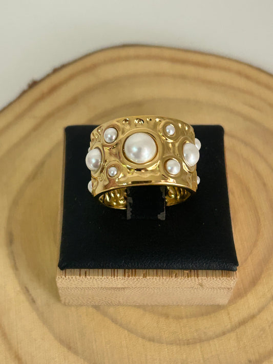 Aro ajustable con perlas